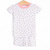 Rosey Rosebuds Bamboo Pajama Short Set, Pink