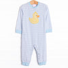 Splish Splash Applique Romper, Blue