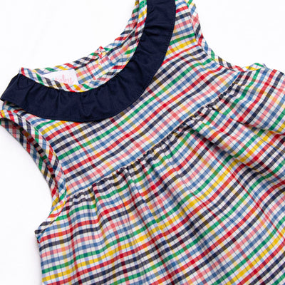 Prep School Plaid Dress, Blue