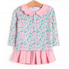 Backhand Blooms Skirt Set, Green