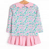Backhand Blooms Skirt Set, Green