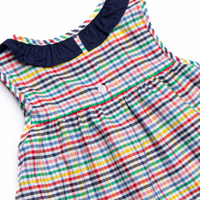 Prep School Plaid Dress, Blue