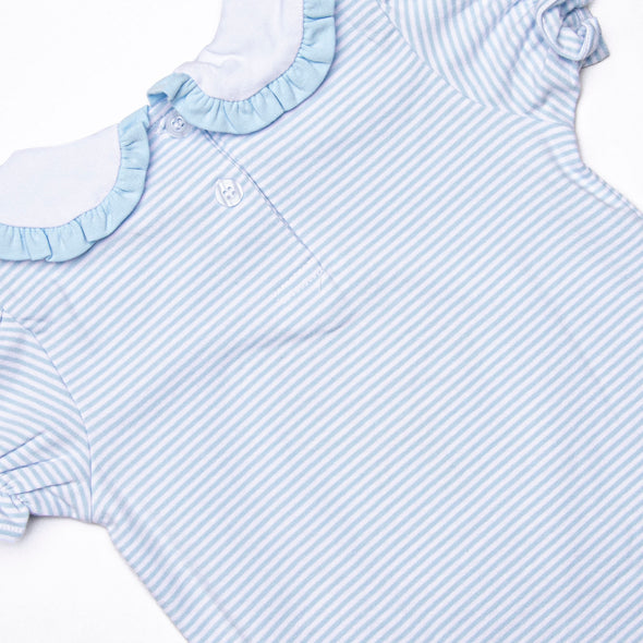 Freshly Picked Petals Applique Short Set, Blue