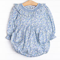 Primrose Proper Smocked Bubble, Blue