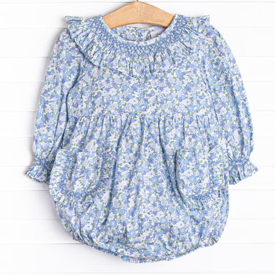 Primrose Proper Smocked Bubble, Blue