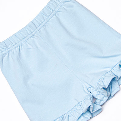 Freshly Picked Petals Applique Short Set, Blue