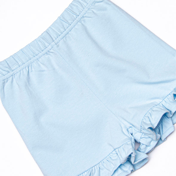 Freshly Picked Petals Applique Short Set, Blue