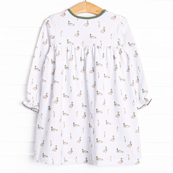 Migrating Mallard Dress, Green