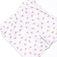 Rosey Rosebuds Bamboo Pajama Short Set, Pink