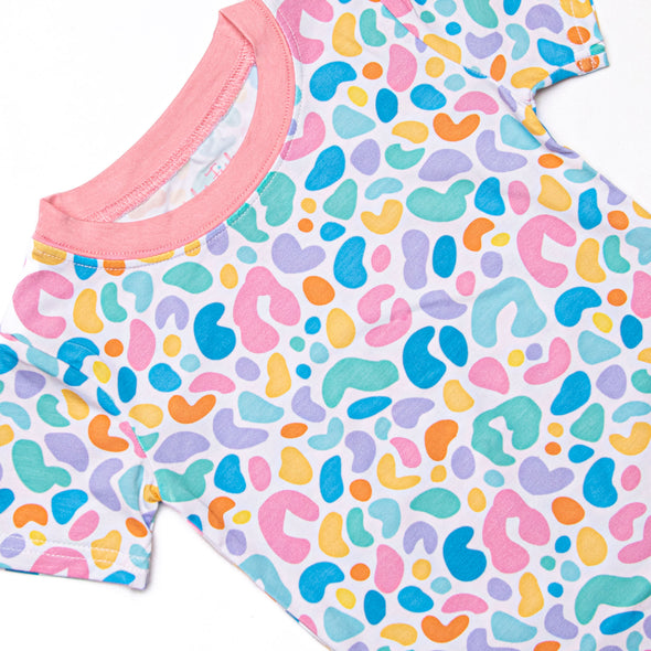 Sass and Spots Bamboo Pajama Short Set, Pink