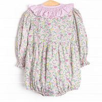 Bleu: Briar Smocked Long Sleeve Bubble, Pink