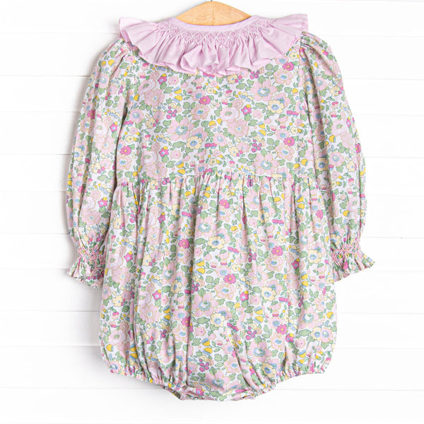 Bleu: Briar Smocked Long Sleeve Bubble, Pink