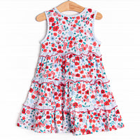 Bound To Bloom Sleeveless Dress, Red
