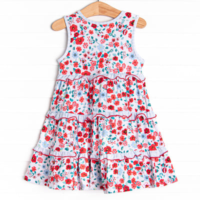 Bound To Bloom Sleeveless Dress, Red