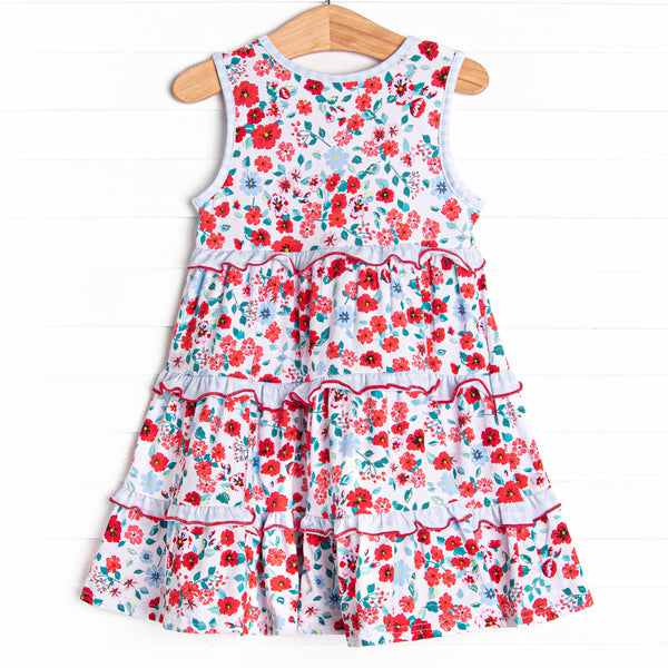 Bound To Bloom Sleeveless Dress, Red