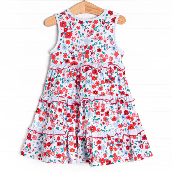 Bound To Bloom Sleeveless Dress, Red