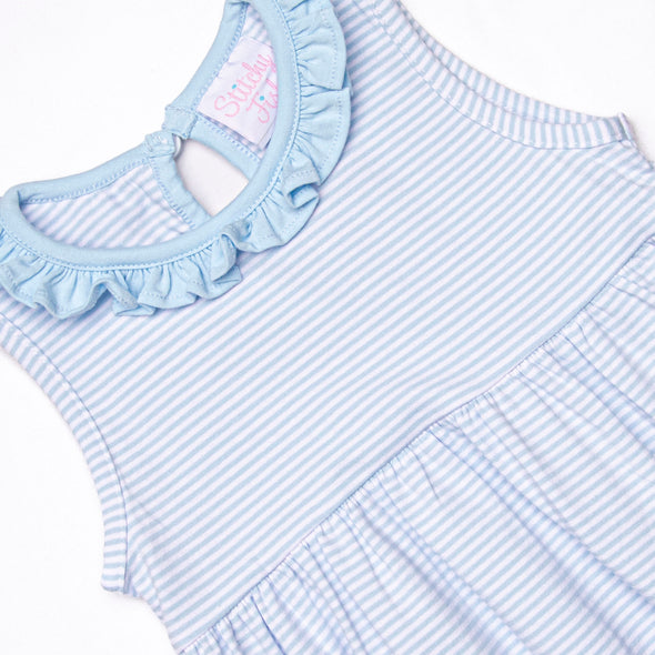 Freshly Picked Petals Applique Dress, Blue