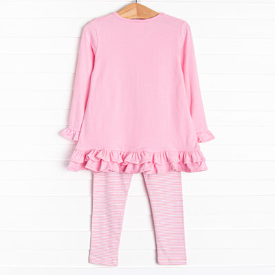 O' Holy Night Applique Legging Set, Pink
