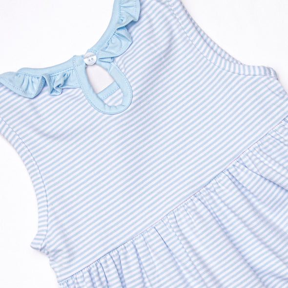 Freshly Picked Petals Applique Dress, Blue