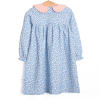 Path to the Primrose Collared Dress, Blue