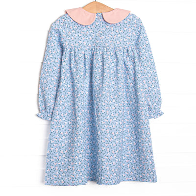 Path to the Primrose Collared Dress, Blue