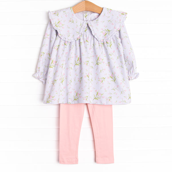 Tulip Town Legging Set, Pink