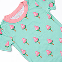 Sorbet Slice Bamboo Pajama Short Set, Green