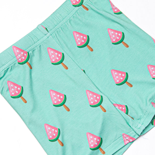Sorbet Slice Bamboo Pajama Short Set, Green