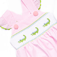 Dundee Darling Smocked Bubble, Pink