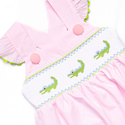 Dundee Darling Smocked Bubble, Pink