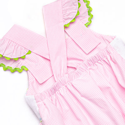 Dundee Darling Smocked Bubble, Pink