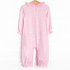 O' Holy Night Applique Ruffle Romper, Pink