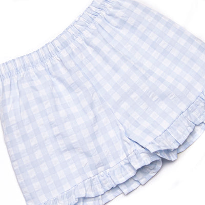 By the Beach Applique Ruffle Short Set, Pink