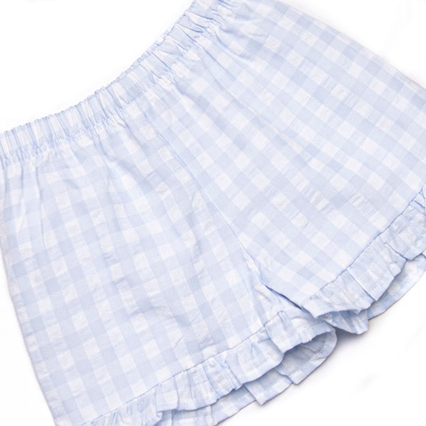 By the Beach Applique Ruffle Short Set, Pink