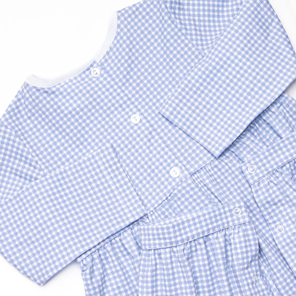 Bumper to Bumper Smocked Romper, Blue