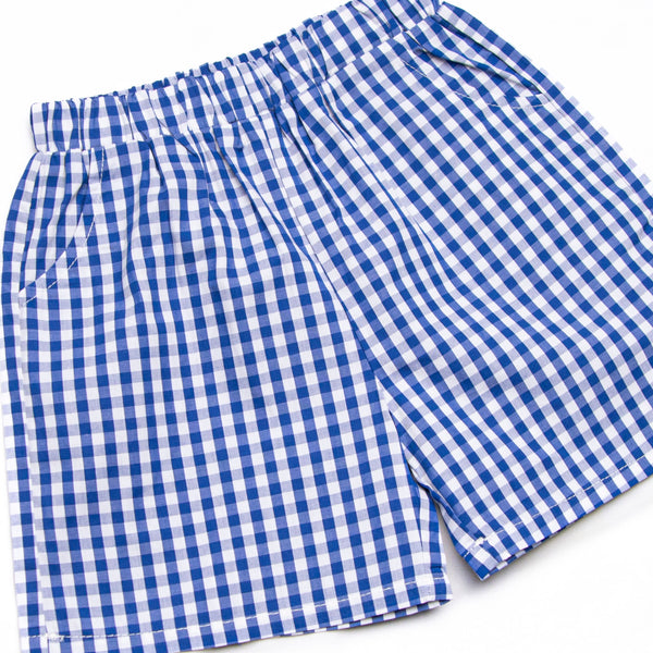 Life is a Highway Smocked Short Set, Blue