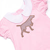 Pointer Pup Applique Legging Set, Pink Corduroy