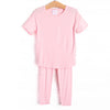Bamboo Basics Short Sleeve Legging Set, Pink