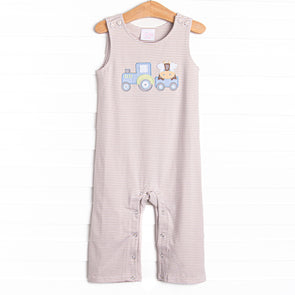 Mooo-ve Over Applique Jon Jon, Tan