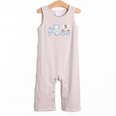 Mooo-ve Over Applique Jon Jon, Tan