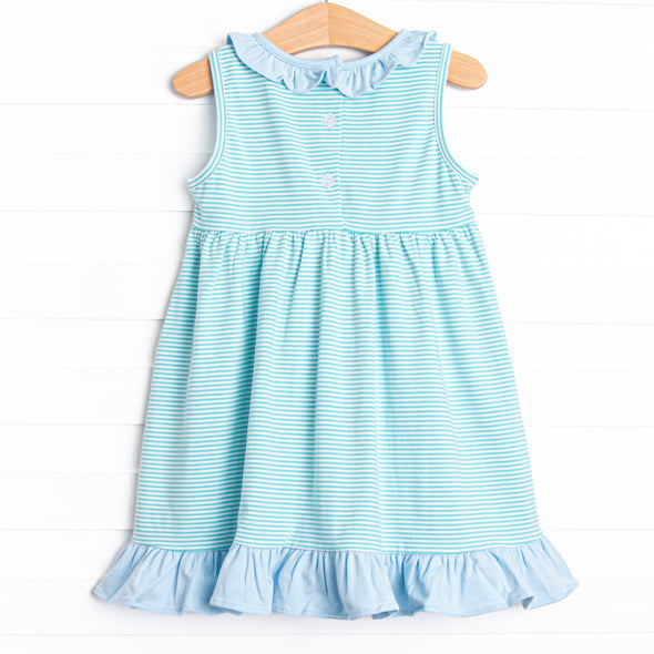 Mint to Be Sleeveless Ruffle Dress, Green