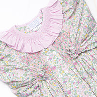 Bleu: Briar Smocked Long Sleeve Dress, Pink