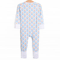 Scalloped Sails Bamboo Zippy Pajama, Blue