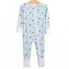 Bumble Bee Blues Bamboo Zippy Pajama, Blue
