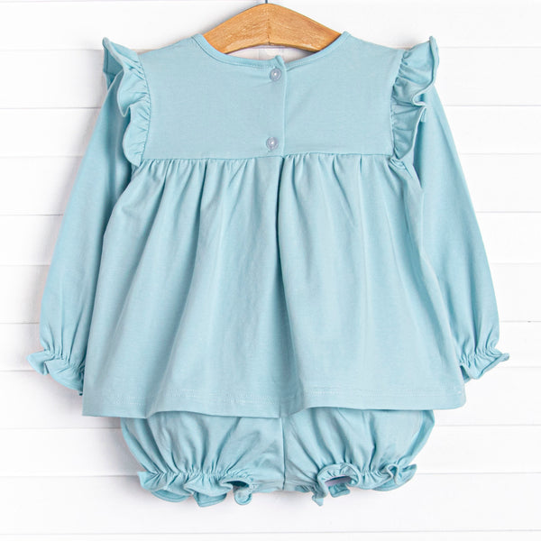 Tahoe Teal Bloomer Set, Blue