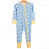 Counting Sheep Bamboo Zippy Pajama, Blue