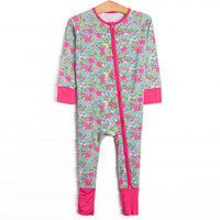 Water Lily Lady Bamboo Zippy Pajama, Green
