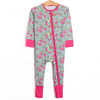 Water Lily Lady Bamboo Zippy Pajama, Green