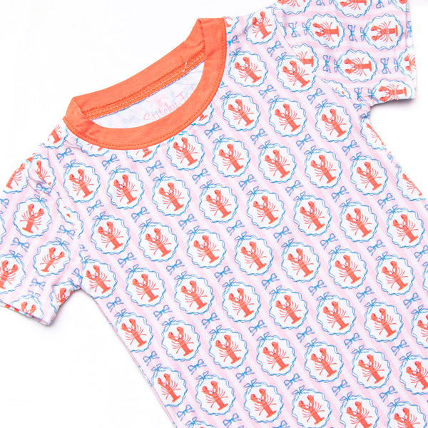 Hampton Harbor Bamboo Pajama Short Set, Pink
