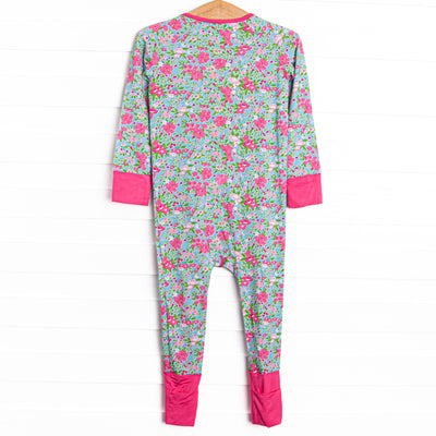 Water Lily Lady Bamboo Zippy Pajama, Green